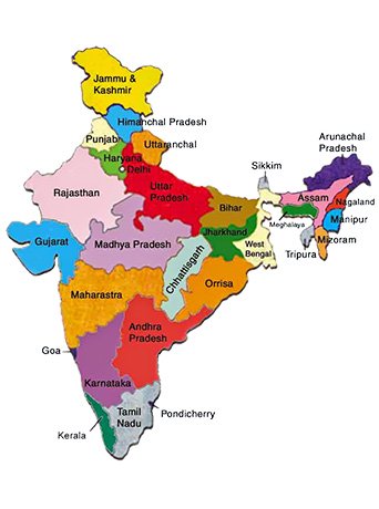 map of india